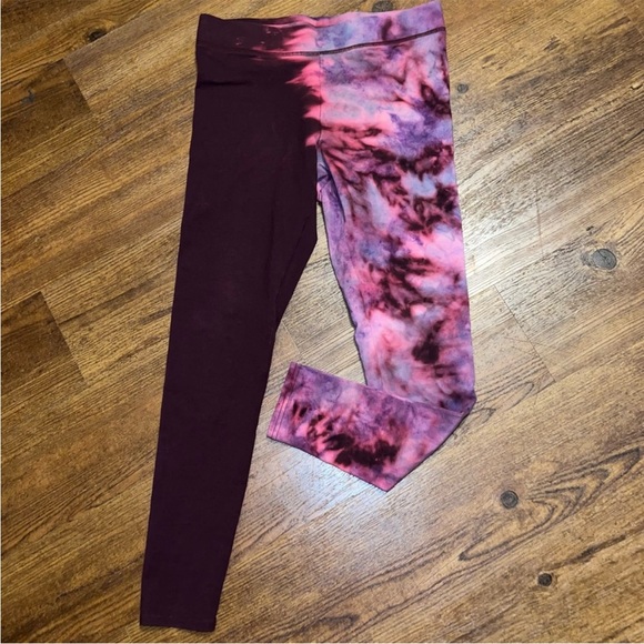 ⭐️Aerie Pink & Purple Custom Tie-Dye Cotton Stretch Legging Size M - Picture 8 of 9